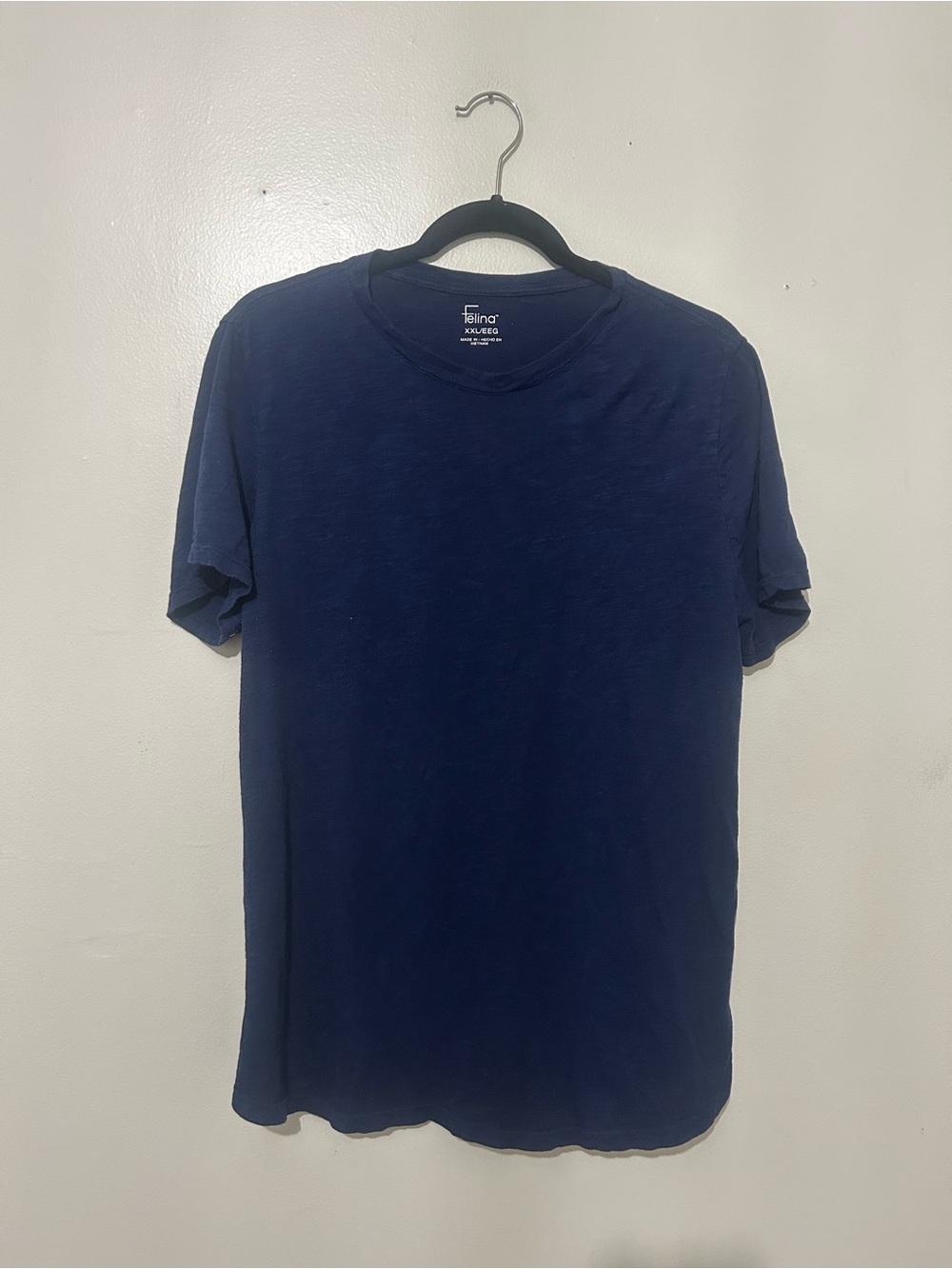 FELINA | Navy Crew Neck T-Shirt, Size XXL